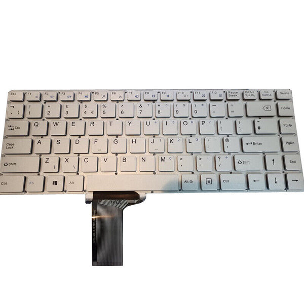 UK Keyboard For GEO GeoBook 3 GeoBook3 GeoBook 3X United Kingdom Silver New