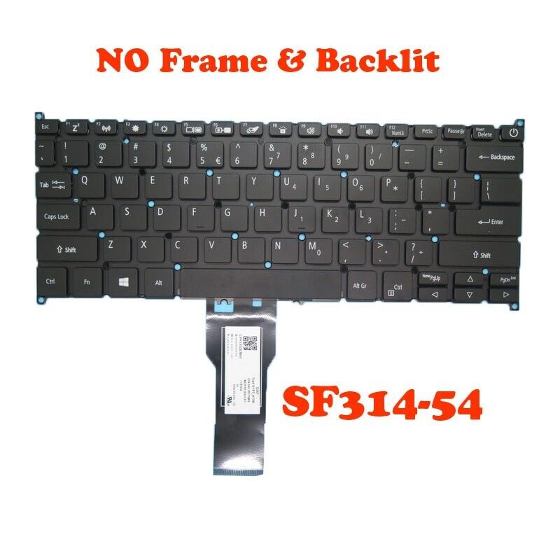 Backlit Keyboard For ACER SF314-54 NSK-RL0SC 1D PK132CE3B00 NK.I1517.0B3 English