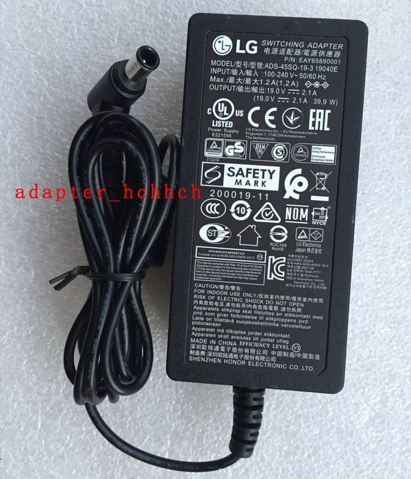 New Original LG Ultragear 32GN550-B Monitor ADS-45SQ-19-3 19040E AC Adapter&Cord