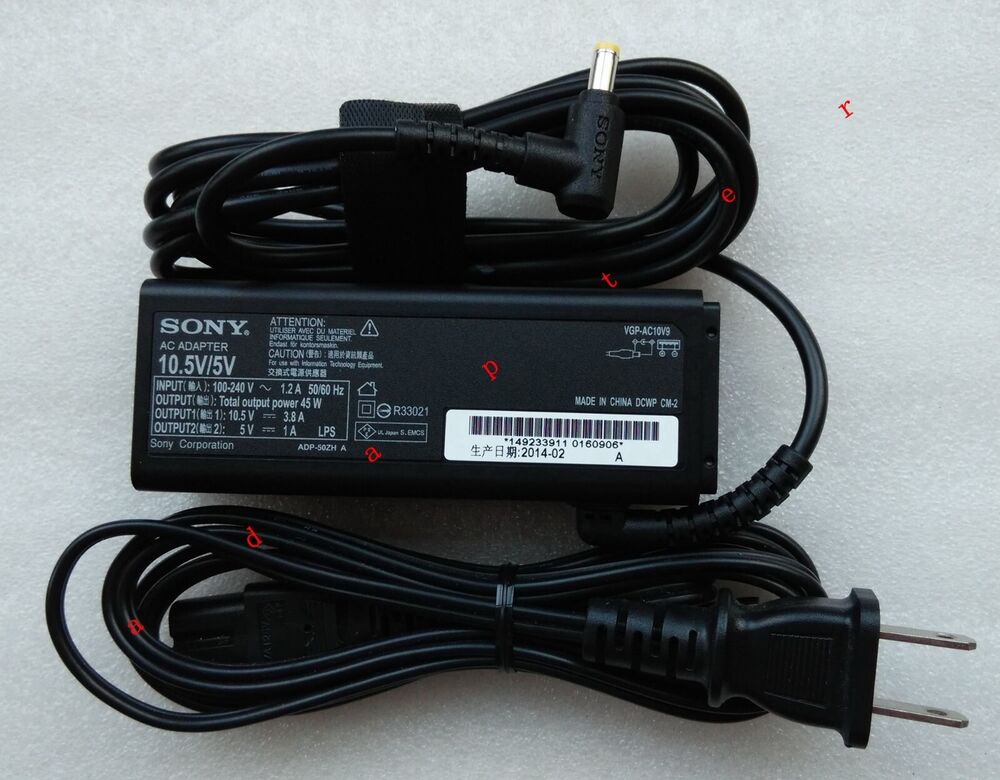 Original Sony 45W 10.5V/5V Adapter for VAIO SX12 VJS121C11L VGP-AC10V9,VJ8AC10V9
