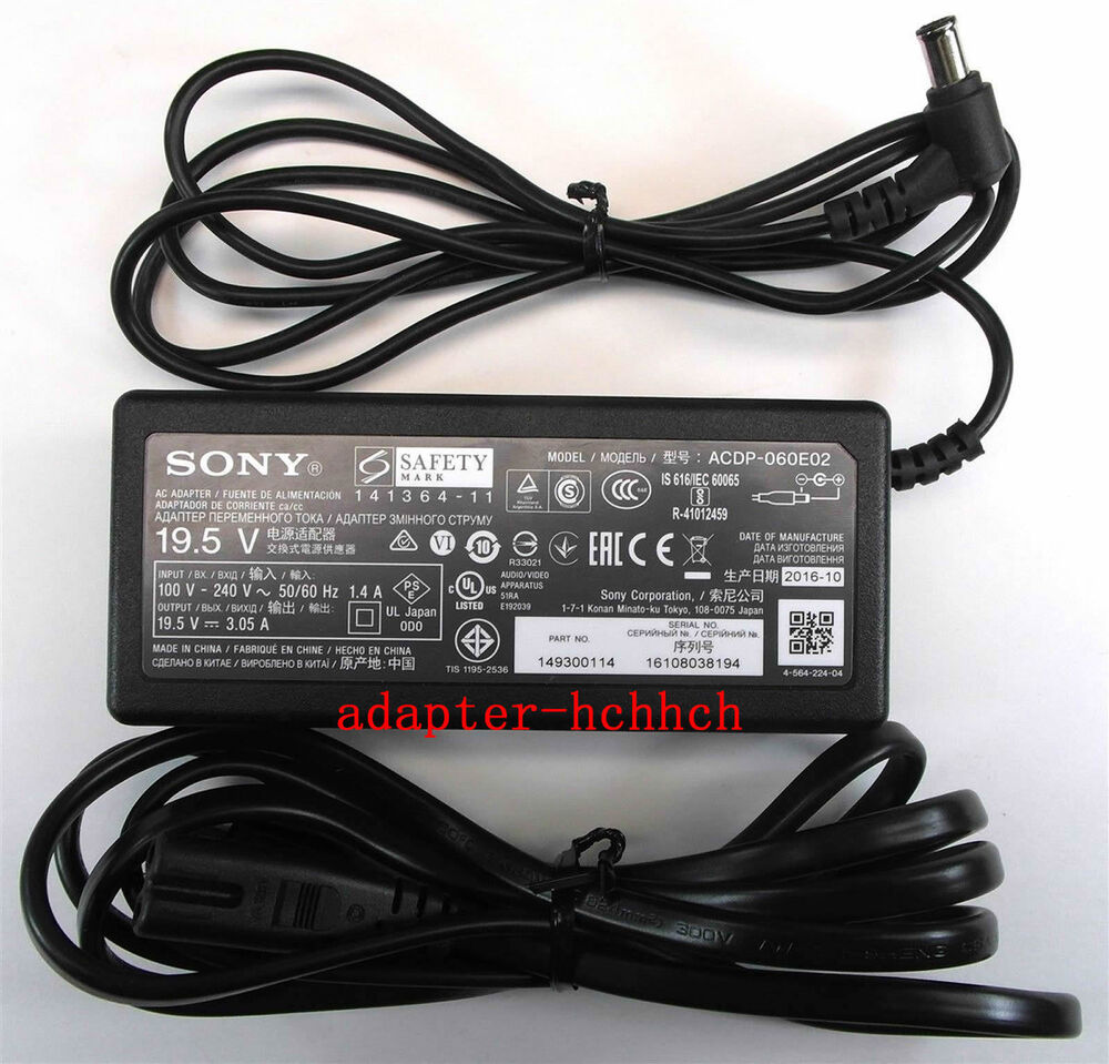 New Original OEM Sony 19.5V AC Adapter&Cord for Sony Bravia KDL-32WE615 LCD TV