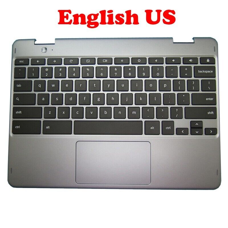 Keyboard Palmrest For Samsung XE521QAB English US Upper Cse With Touchpad