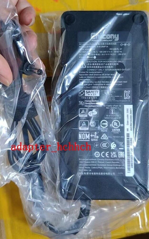 New Original Schenker XMG Pro 15 E23/i9-13900HX/RTX4070 A18-280P1A 280W Adapter@