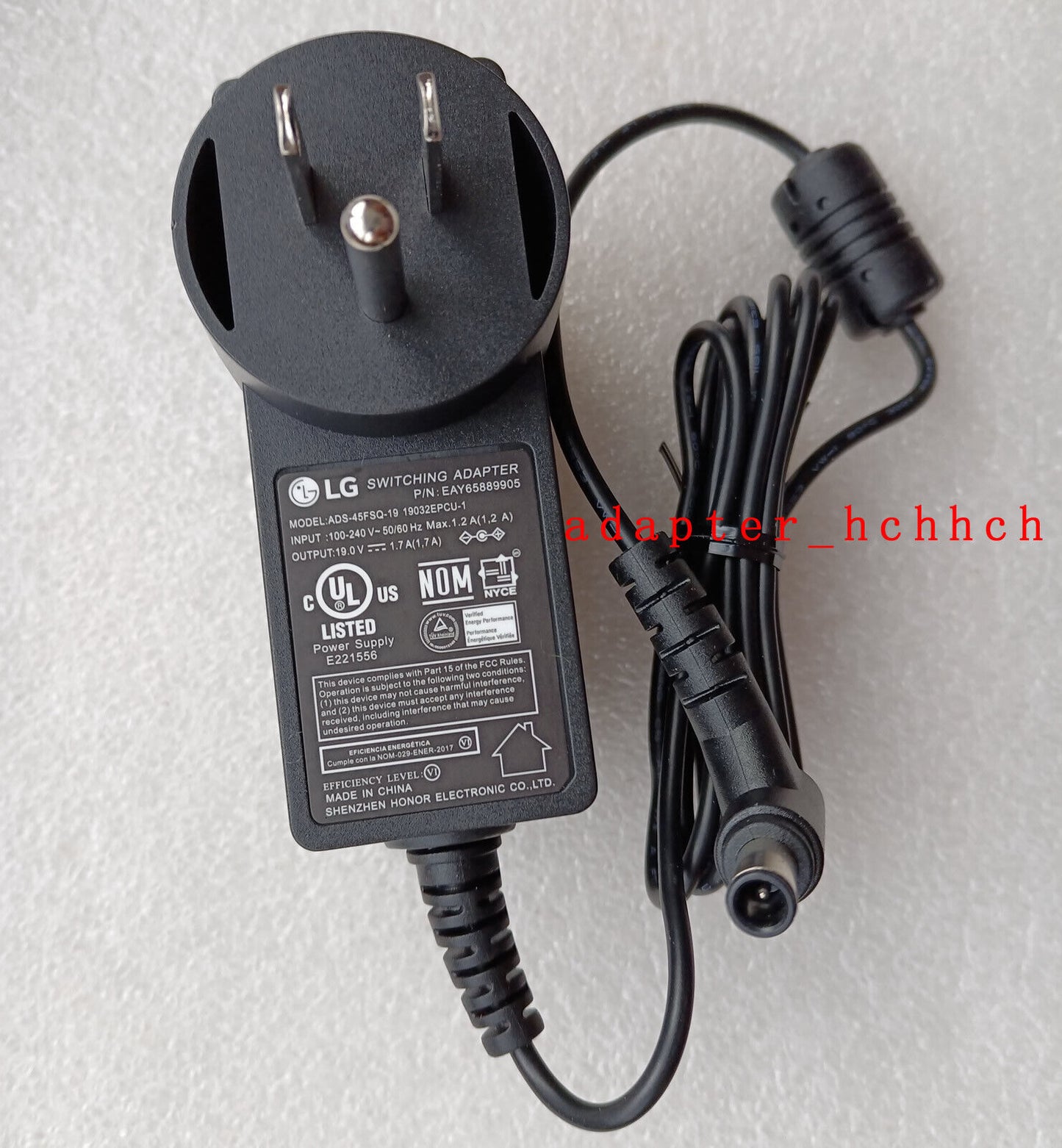 New Original OEM LG 19V 1.7A AC Adapter for LG UltraGear 24GL600F gaming monitor