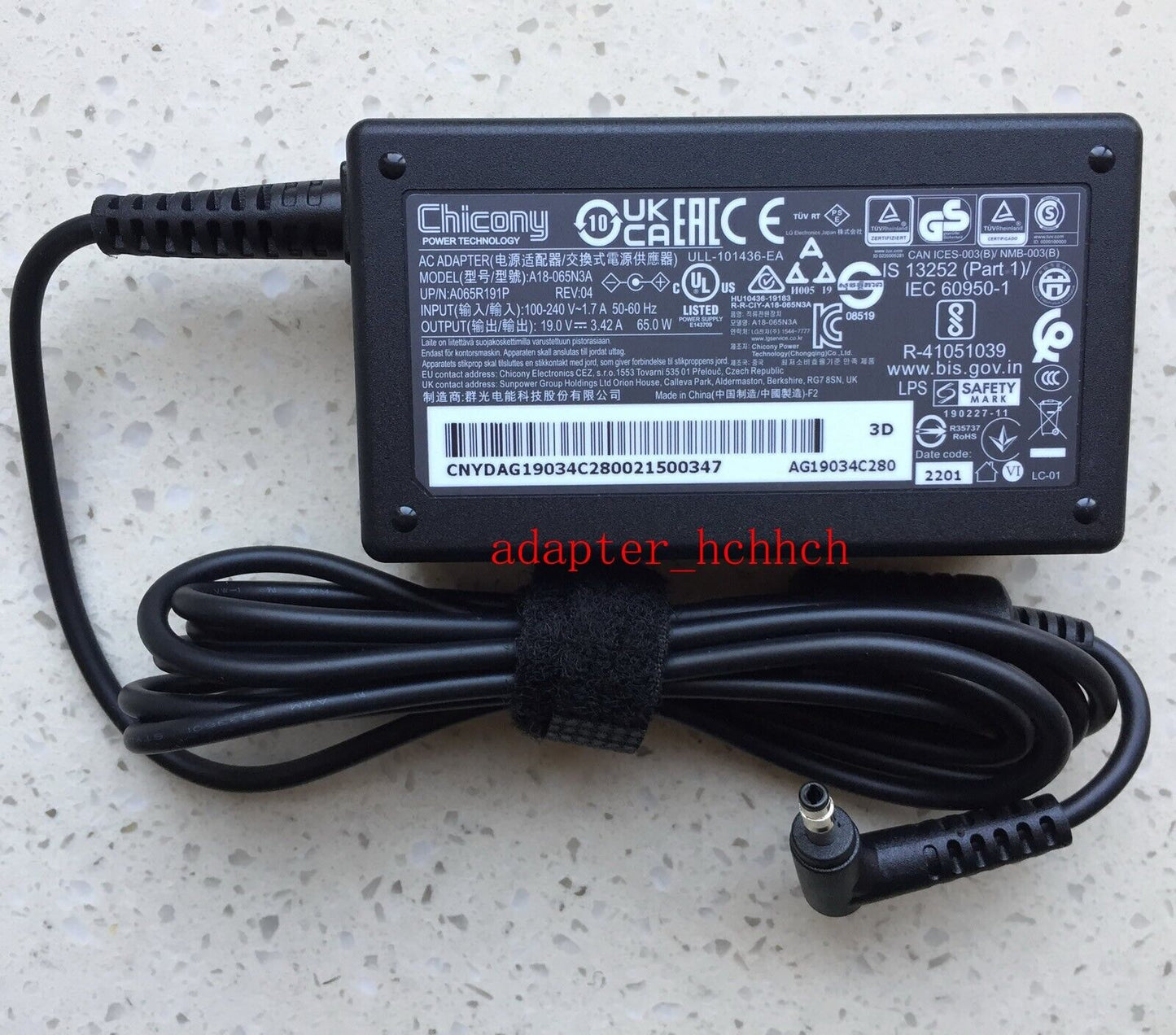 New Original 19V AC/DC Adapter for Dynabook Satellite Pro C50-K15250 PS0131UA1AC