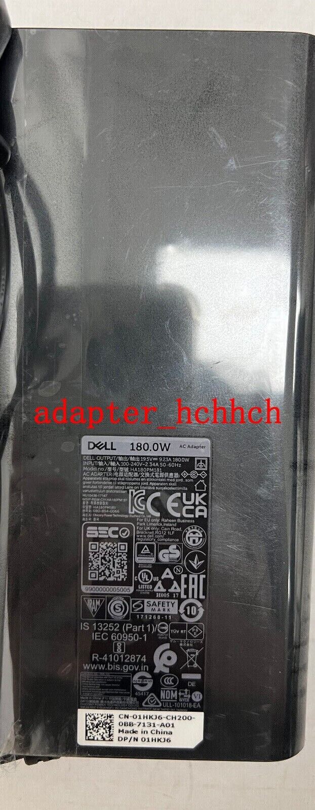 New Original Dell Precision 7550 HA180PM181 AC Power Adapter Supply Cord/Charger