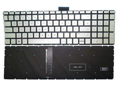 Laptop Keyboard For HP 17-BS000 silver with backlit Without Frame United States