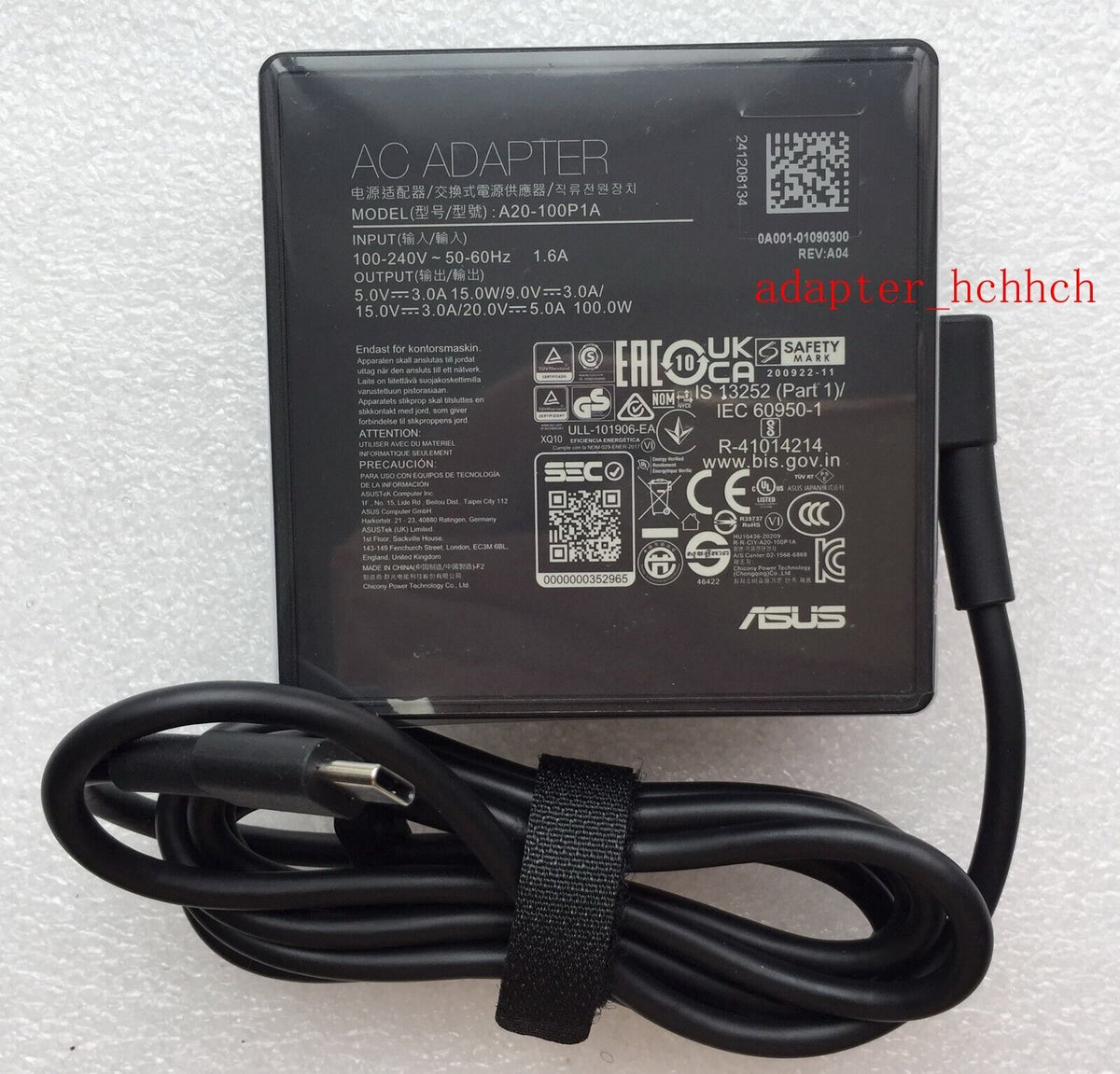 New Original ASUS ROG Strix SCAR 18(2023) A20-100P1A Type-C 100W AC Ad ...