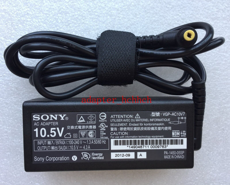 New Original OEM Sony 10.5V AC/DC Adapter&Cord for VAIO SX14 VJS142C12N Notebook