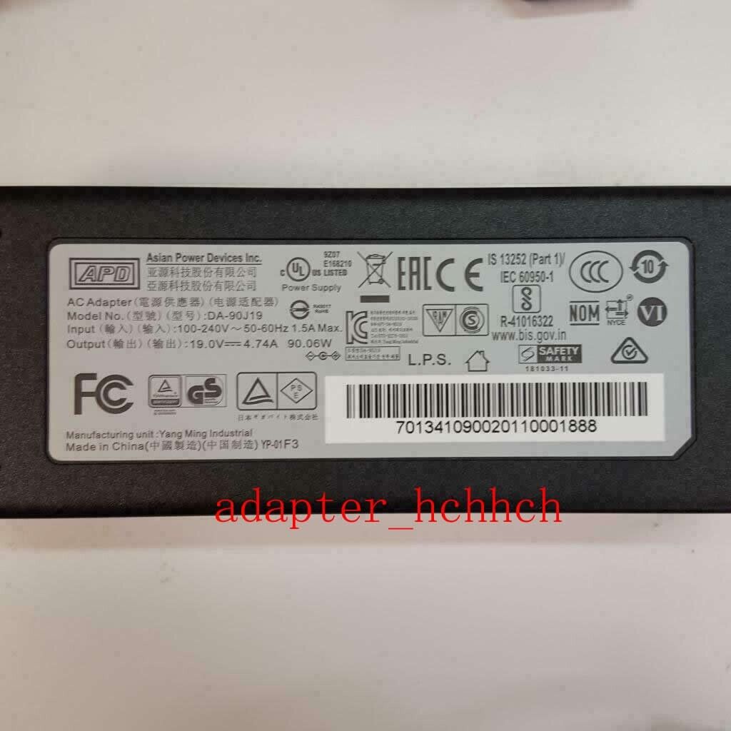 New Original OEM APD 19V 4.74A Adapter for Gigabyte G32QC 32" LED Gaming Monitor
