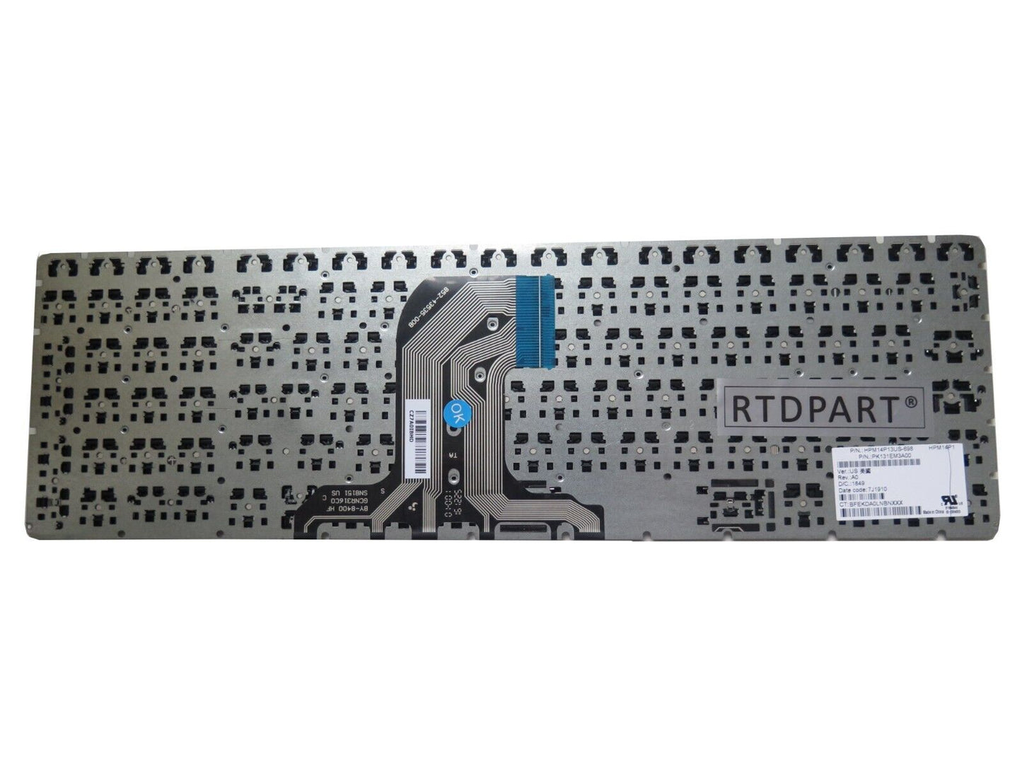 Laptop US Keyboard For HP 15-BD000 15-BE000 15-BN000 White Without Frame US