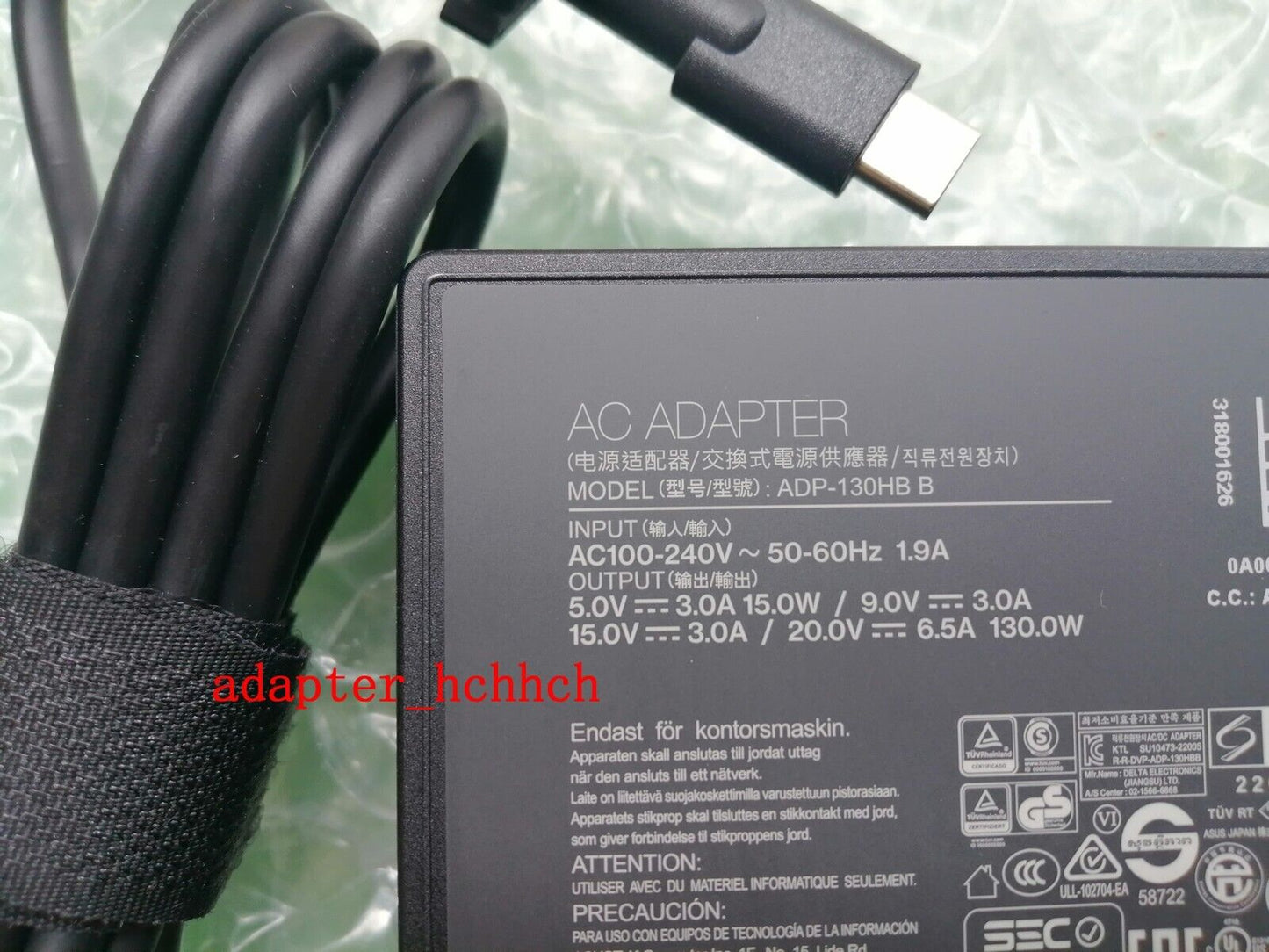 New Original Asus ROG Flow Z13 GZ301VV/i9/RTX 4060 ADP-130HB B 20V 6.5A Adapter@