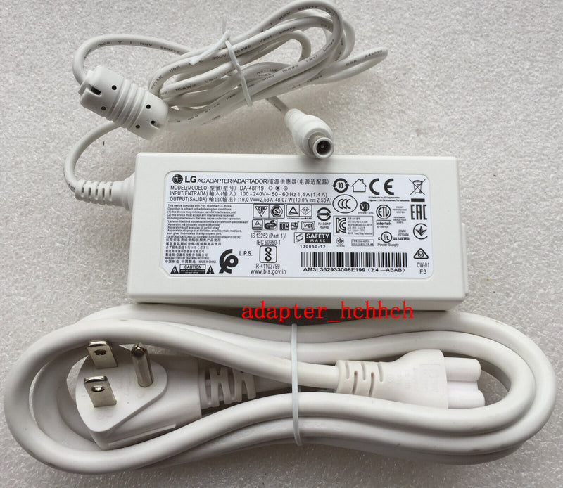 New Original LG 19V 2.53A AC Adapter for LG 34WQ650-W/34WQ65X-W DA-48F19 Monitor