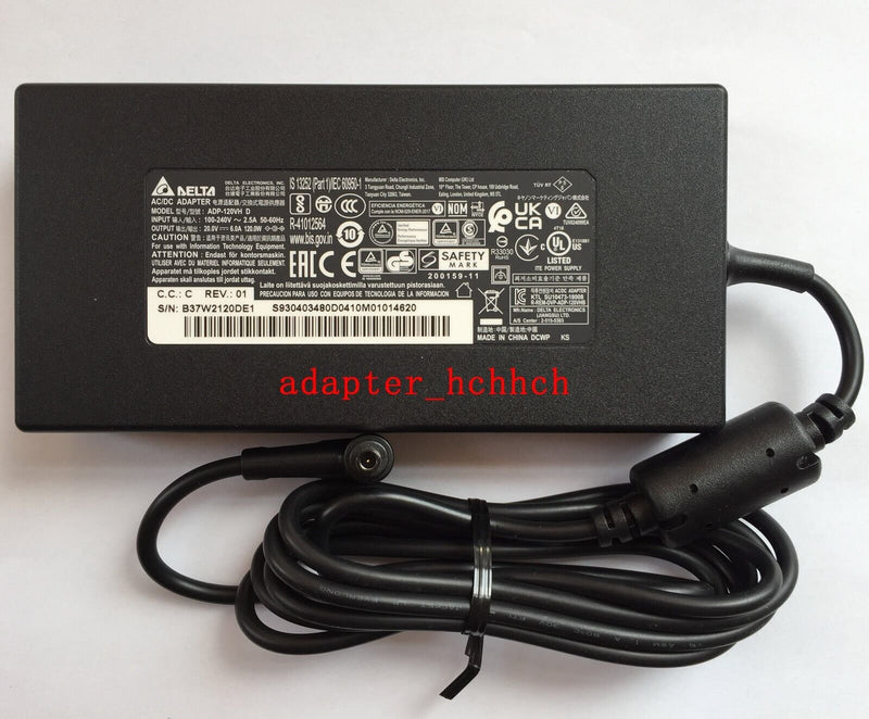 New Original MSI GF63 Thin 12VE/RTX4050 ADP-120VH D 20V 6A AC Power Adapter&Cord