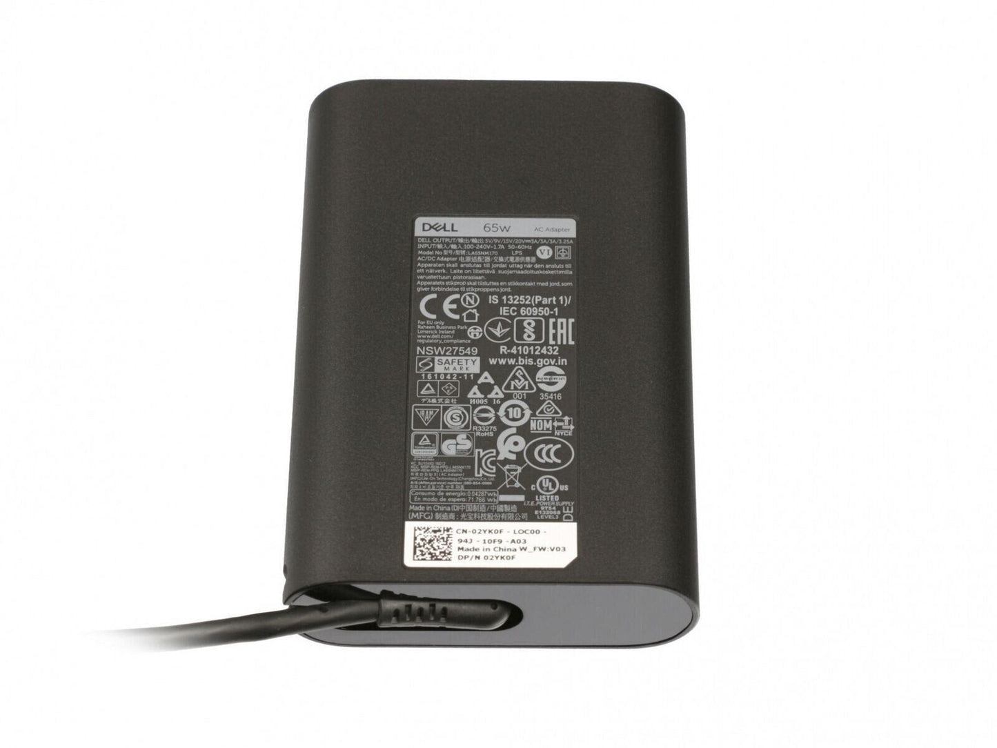 New Original Dell 65W AC/DC Adapter for Dell Chromebook 13 3380 LA65NM170 Laptop