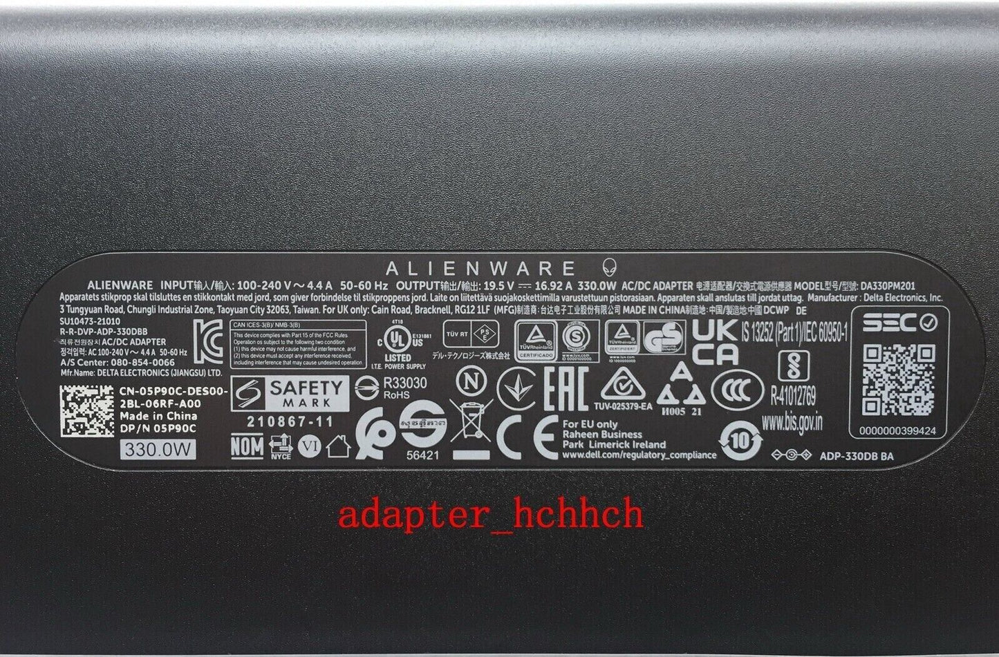 New Original Dell Alienware x16 R1 DA330PM201 HA330PM201 19.5V 16.92A AC Adapter