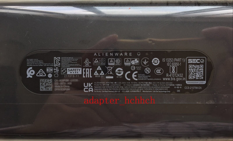 New Original Dell Alienware x16 R1 LA330PM210 19.5V 16.92A AC Power Adapter&Cord