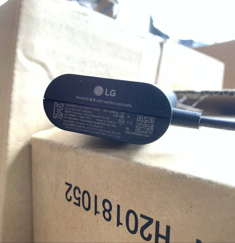 New Original LG Gram 17Z90P-G.AP75D 17Z90N-V.AA55D EAY65895801 65W USB-C Adapter