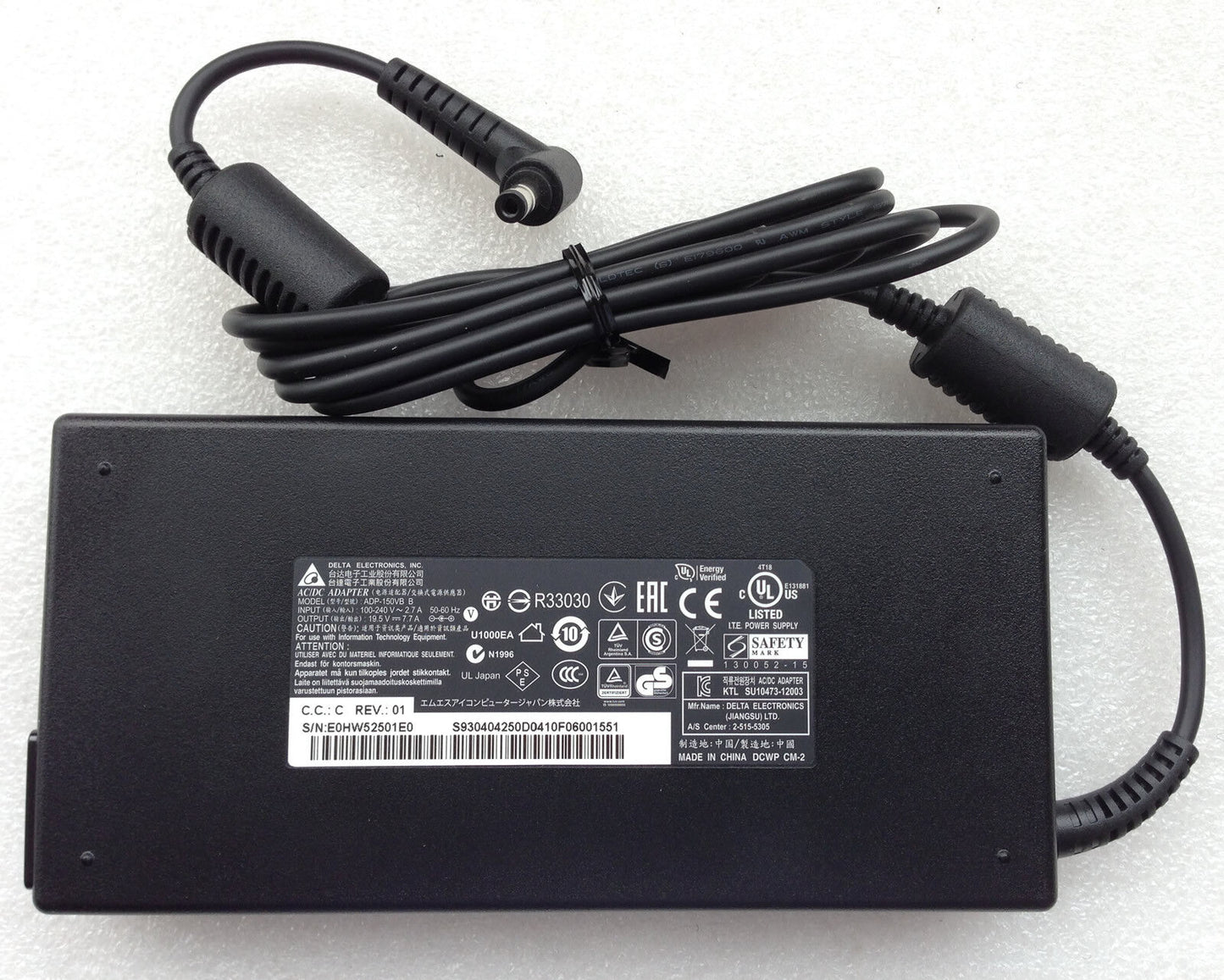 Original OEM Delta 150W 19.5V Slim AC Adapter for MSI GS70 MS-1773,ADP-150VB B@@