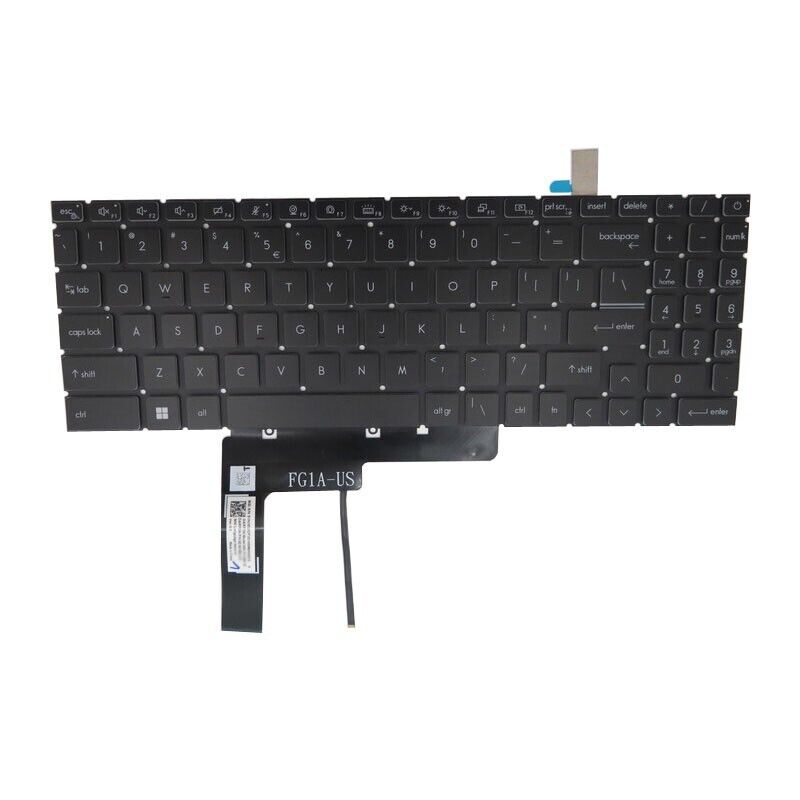 Backlit Keyboard For MSI Creator M16 A11UC A11UD A11UX Creator M16 A12UC English