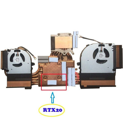 X170SM CPU VGA FAN Heatsink For CLEVO X17SN X170 X170SM-G RTX20 6-31-X17SN-104