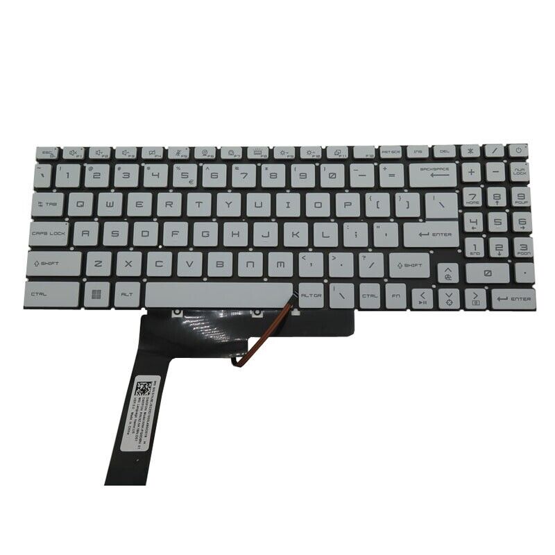 Monochrome Backlit US Keyboard For MSI 9Z.NK1BN.C1D NKS-FG0CBN 1D S1N3EUS341D10