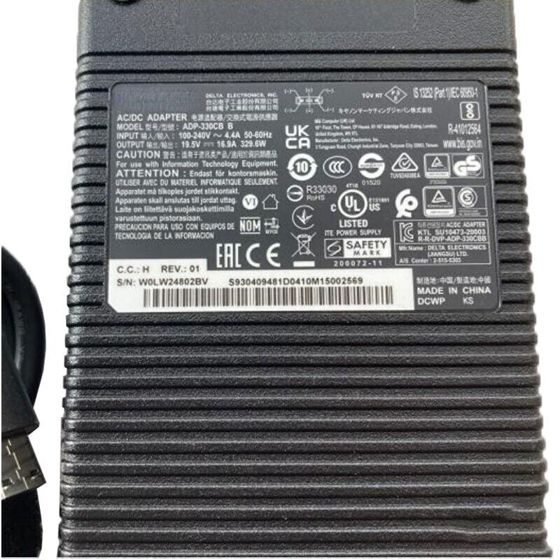 AC Adaptor For MSI GT77 MS-17Q1 17Q2 ADP-330CB B Titan GT77 HX GE76 GE77HX 4pin