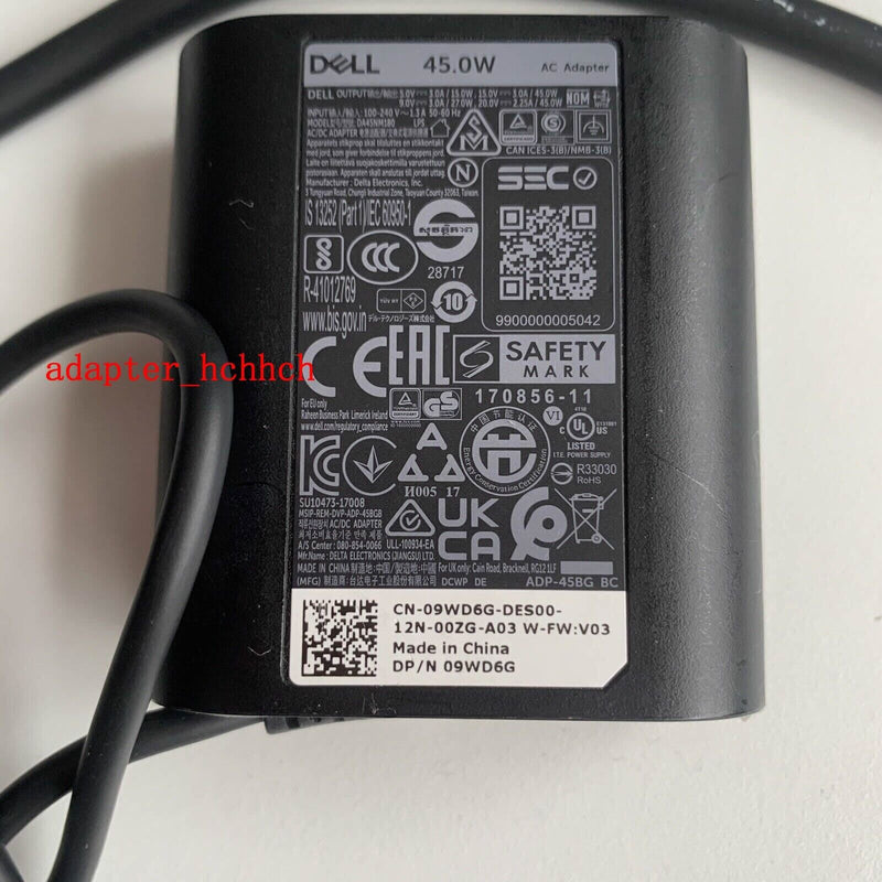 New Original OEM Dell 45W USB-C ac Adapter for Dell XPS 13-9310 DA45NM180 Laptop