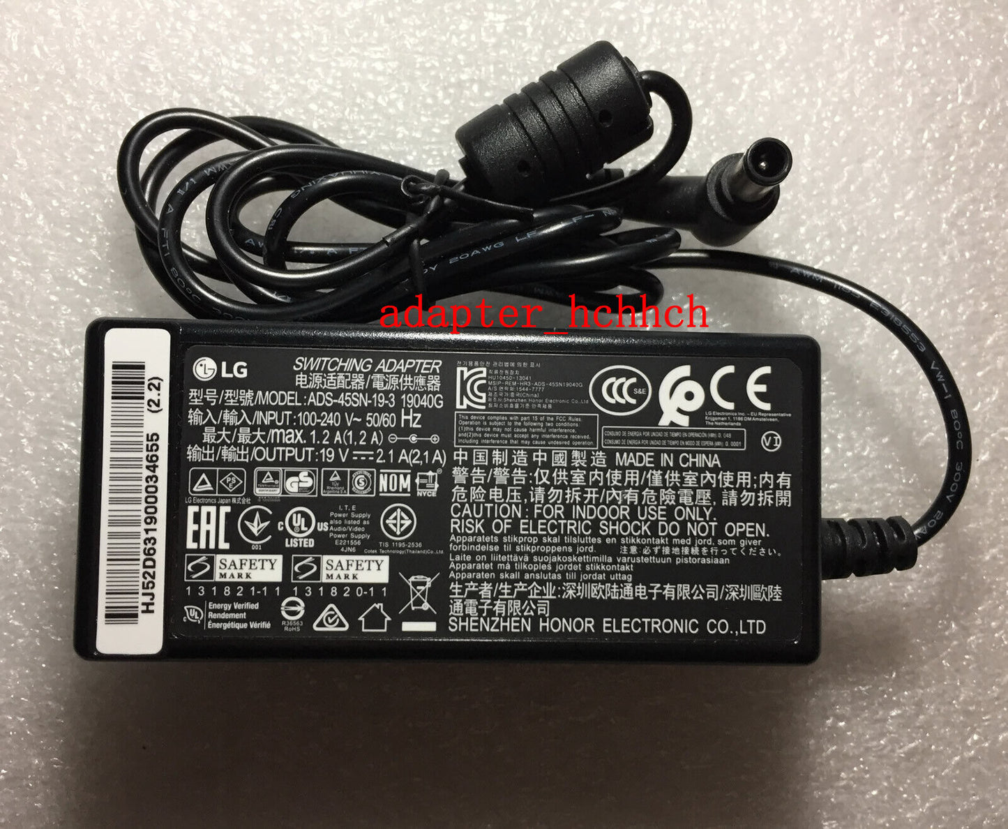 New Original LG Adapter for LG 29UM59A-P 34UM58-P 29UB55-B EAY63190003 Monitor
