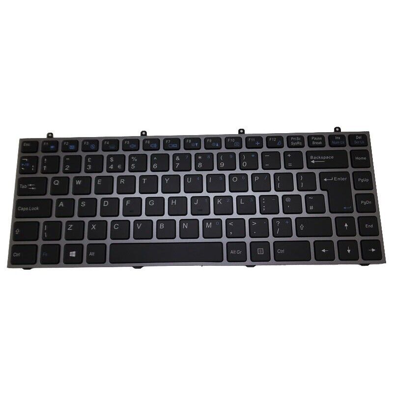 UK Backlit Keyboard For CLEVO W230ST MP-13C26GBJ4302 6-80-W23D0-190-1 Gray Frame