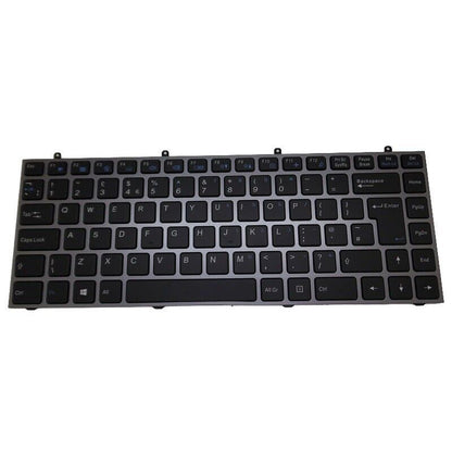 UK Backlit Keyboard For CLEVO W230ST MP-13C26GBJ4302 6-80-W23D0-190-1 Gray Frame
