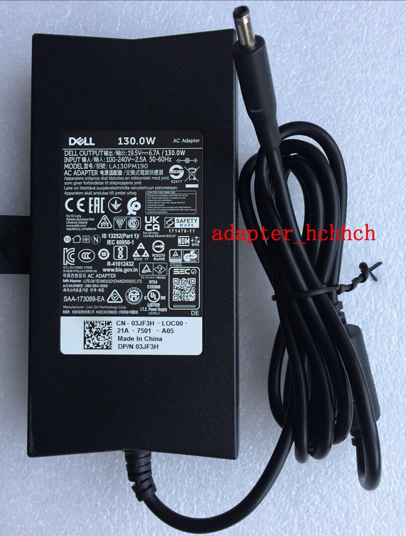 New Original OEM Dell 130W Adapter for OptiPlex 5090 Micro HA130PM190 LA130PM190