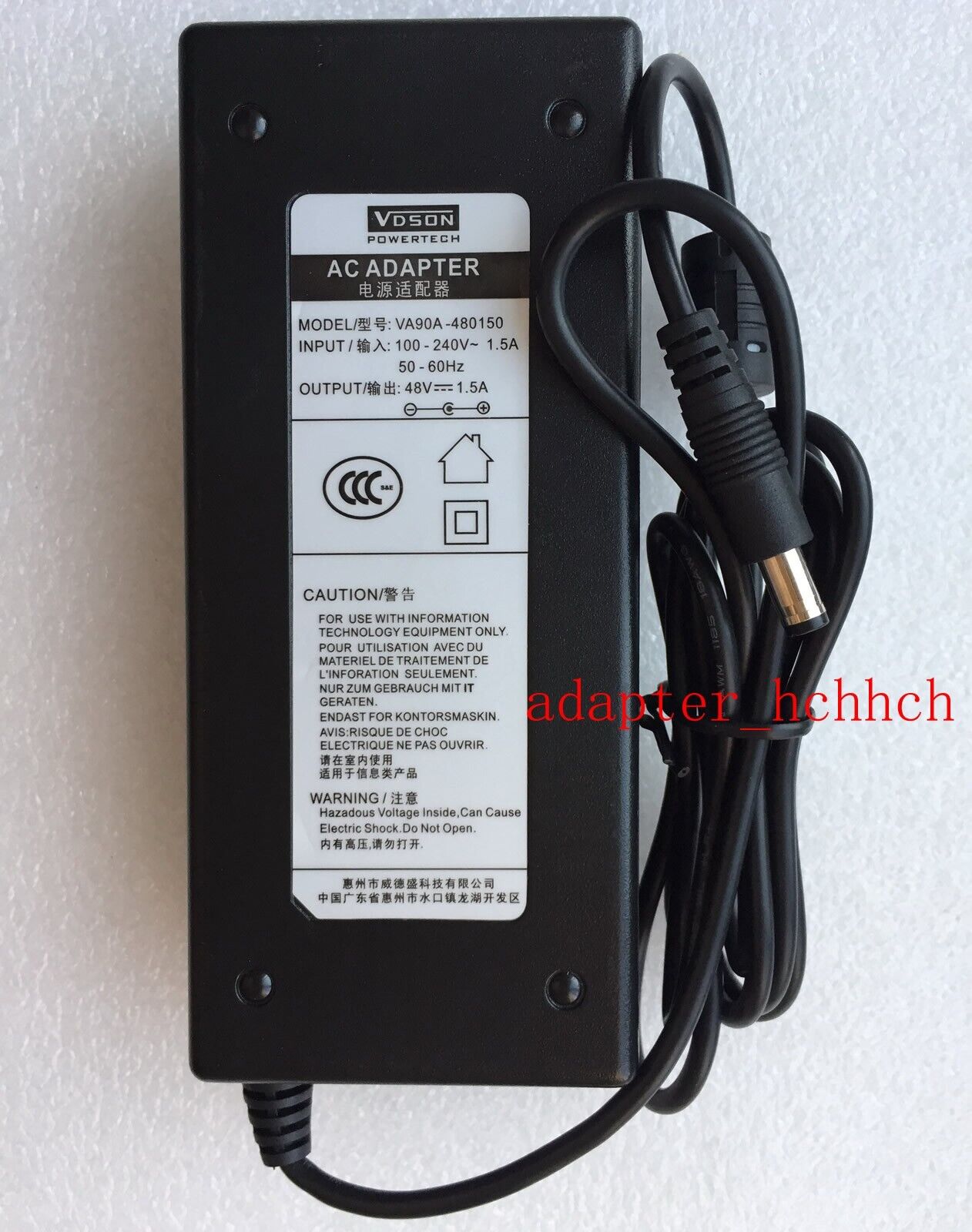 New Original OEM 48V AC/DC Adapter For Hikvision EKI-K82T46B Kit 8CH 4K PoE NVR@