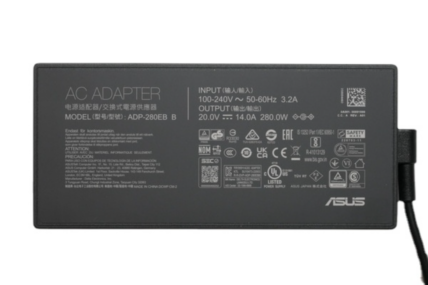 New Original ASUS 280W AC Adapter for Asus ROG Strix G16 G614JI-AS94 ADP-280EB B