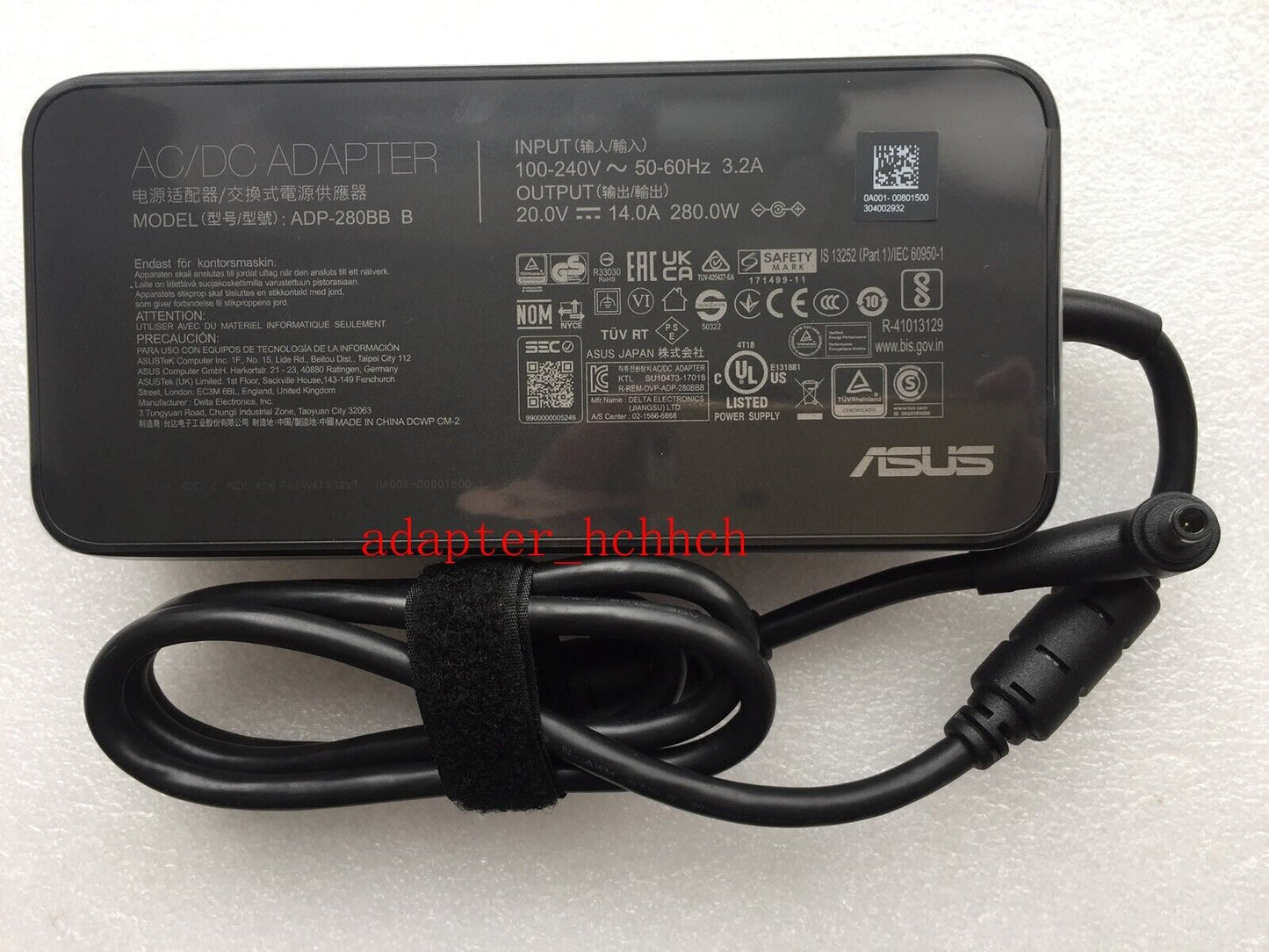 New Original ASUS 20V 14A AC Adapter for ASUS ROG STRIX G533ZX-XS96/i9/3080Ti PC