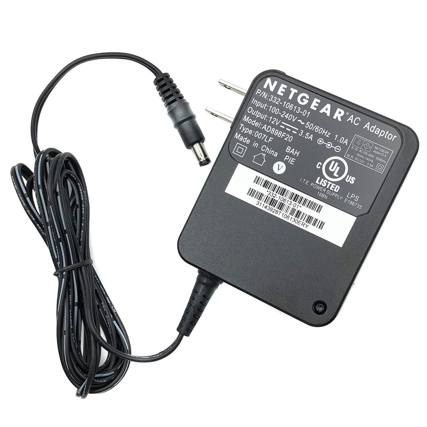 Original Netgear Nighthawk R7000 R7500 AD898F20 332-10613-01 12v 3.5A AC Adapter