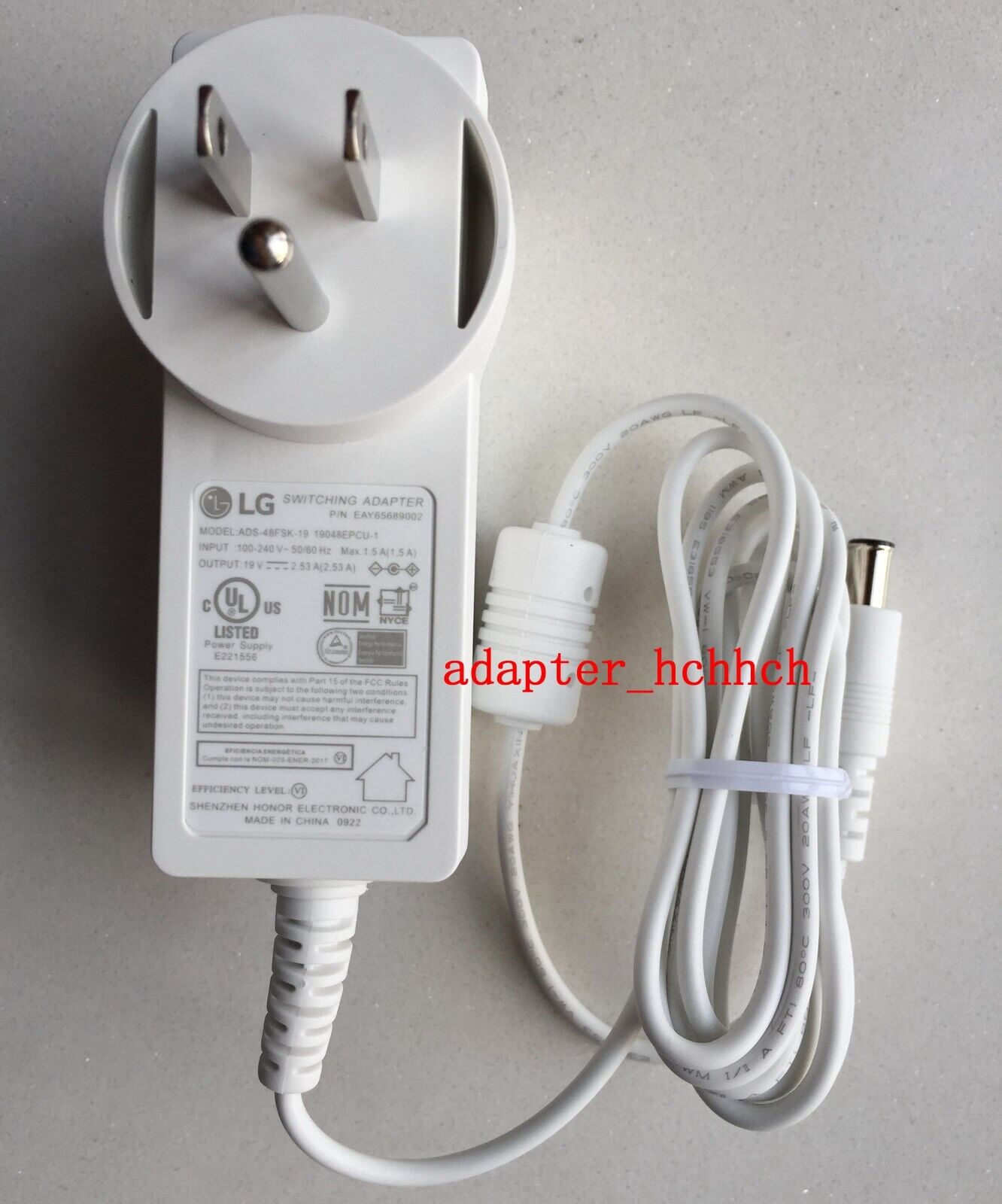 New Original LG 48W AC Adapter for LG 29WN600-W ADS-48FSK-19 19048EPCU-1 Monitor