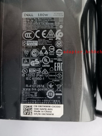 New Original Dell 19.5V 9.23A Adapter for Dell Precision 7540 HA180PM181 Laptop@