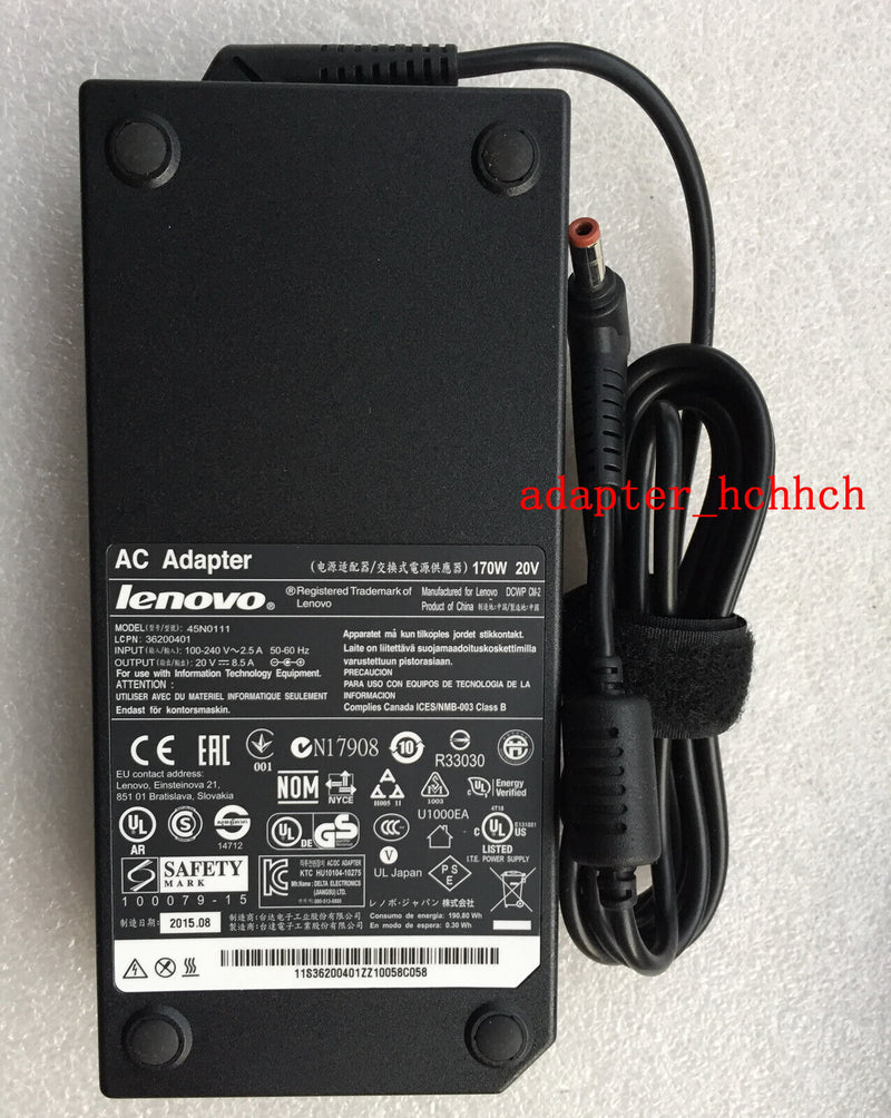 New Original 20V 8.5A AC Adapter for Lenovo IdeaPad Y410P Y510P 36200401&45N0111
