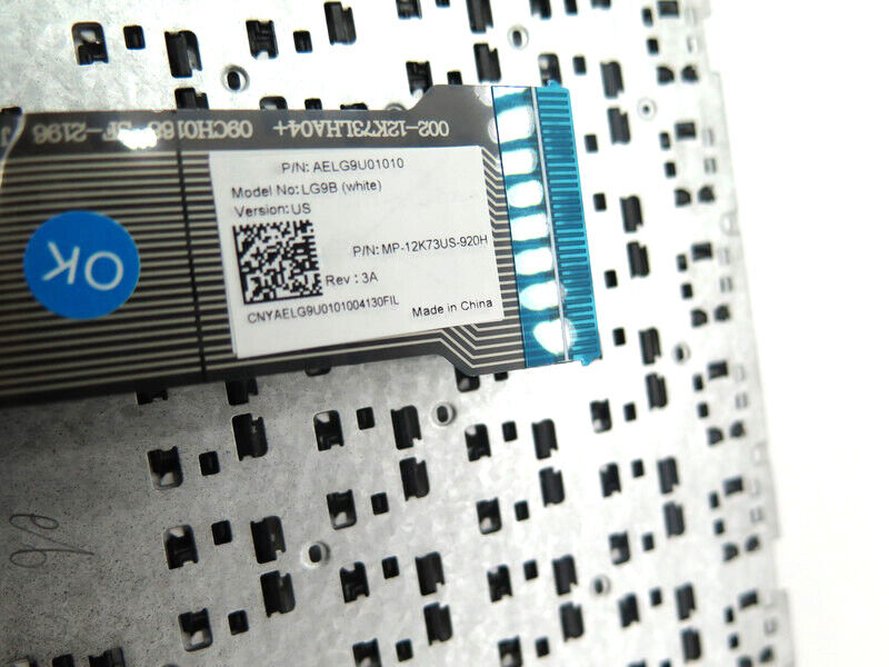 US Keyboard For Quanta LG9 LG9A LG9B LG9C LG9C LG9CA MP-12K73US-920H White New