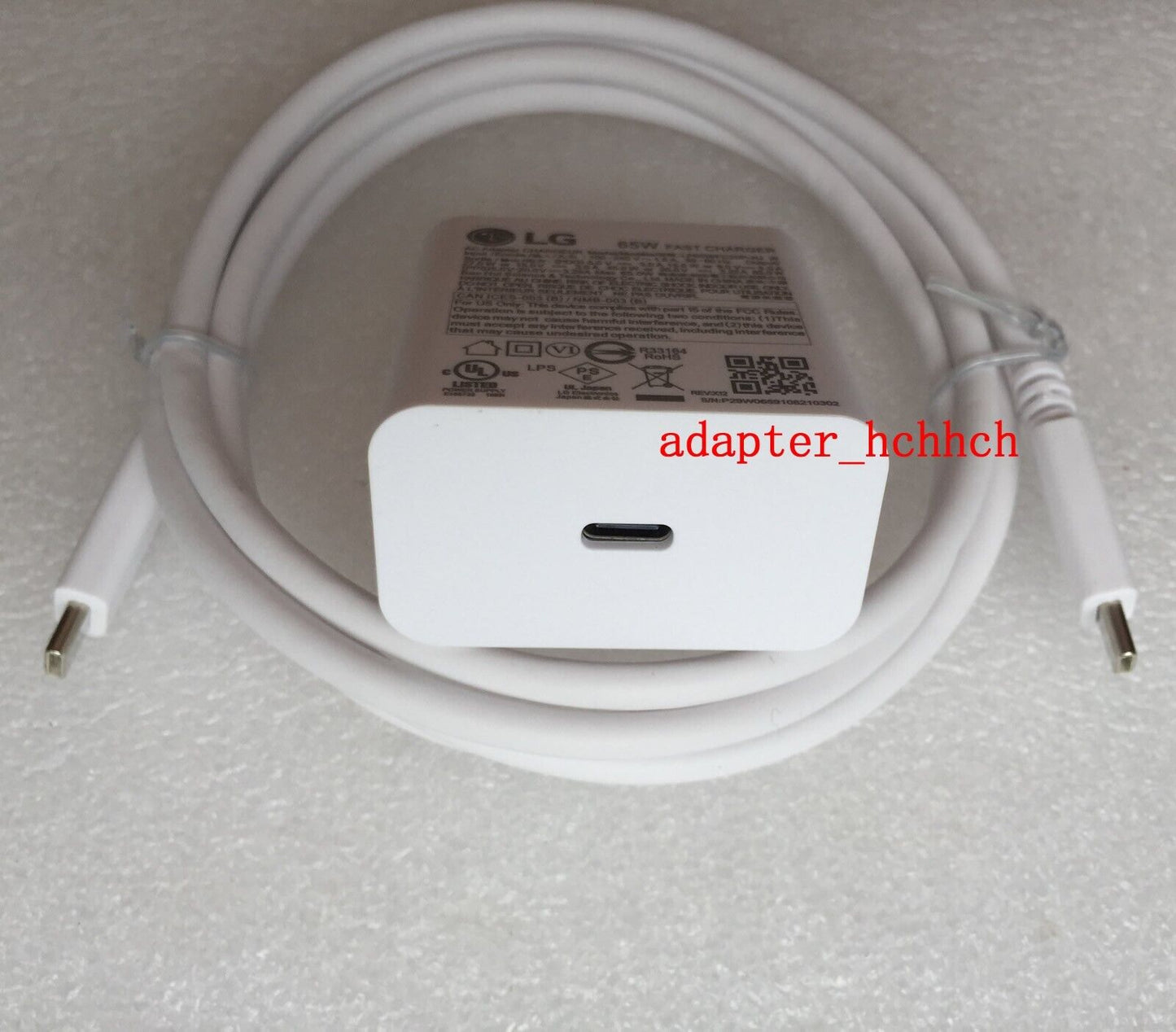 New Original LG 65W Adapter for LG gram 14Z90RS-K.AAW7U1 LP65WFC20P-NJ W Laptop@