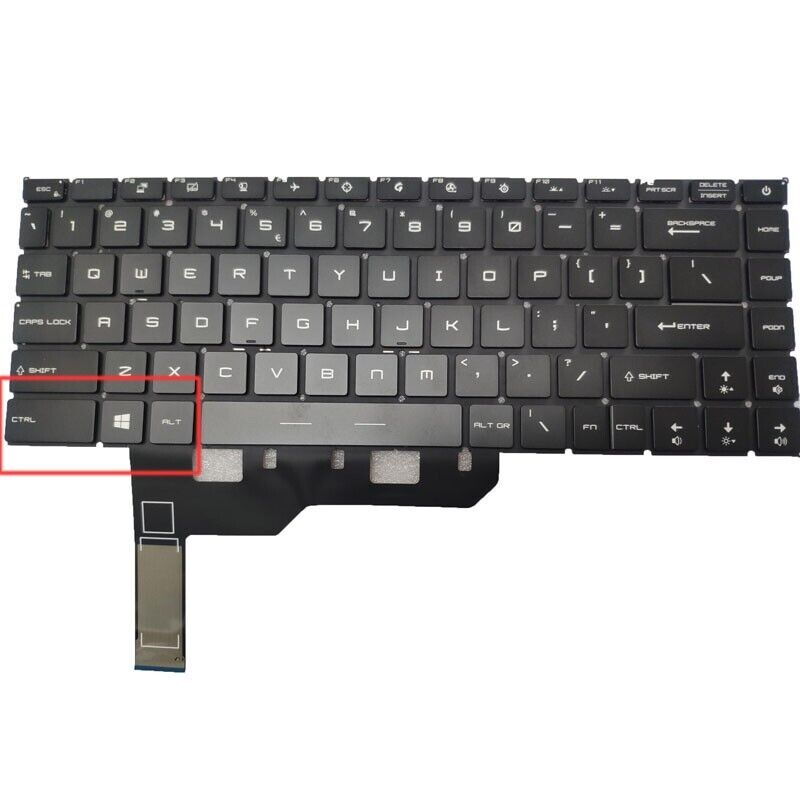 US Backlit Keyboard For MSI Prestige 14 P14 11th MS-14C4 A11SB A11SCS A11SCX