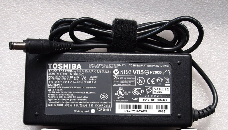 Original Toshiba 90W 15V Adapter for Satellite A100,A105,M100,M105 F15 F25 A6 A7