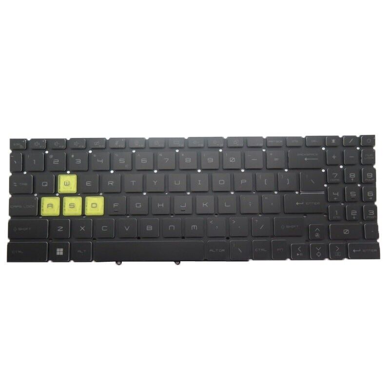 English Spectrum Backlit Keyboard For MSI Crosshair 15 R6E B12UEZ B12UGZ 15.6'