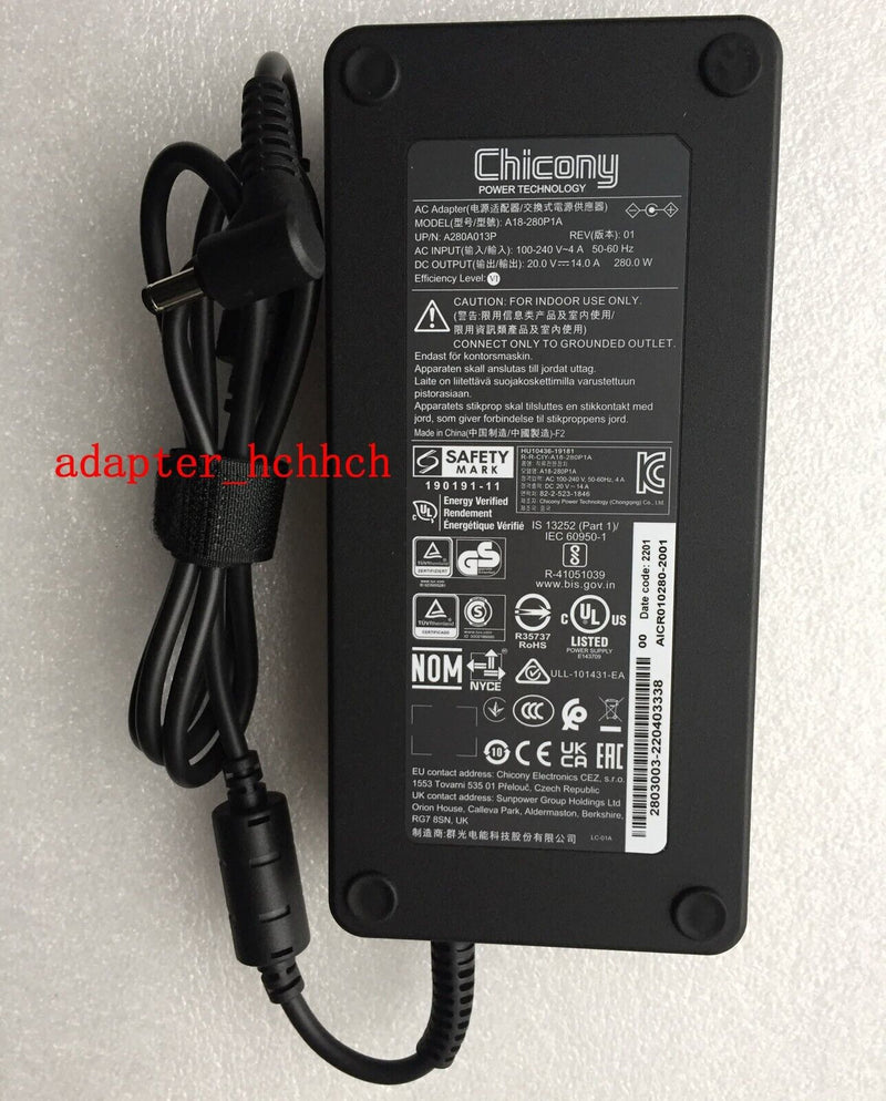 New Original Chicony Adapter for CyberPowerPC TRACER VI Edge I17E 500 A18-280P1A