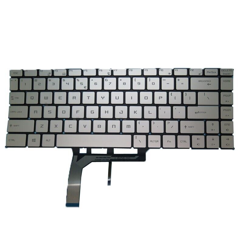 Silver Backlit Keyboard For MSI GS65 GF63 PS42 WS65 WP65 MS-14B1 MS-16Q4 English
