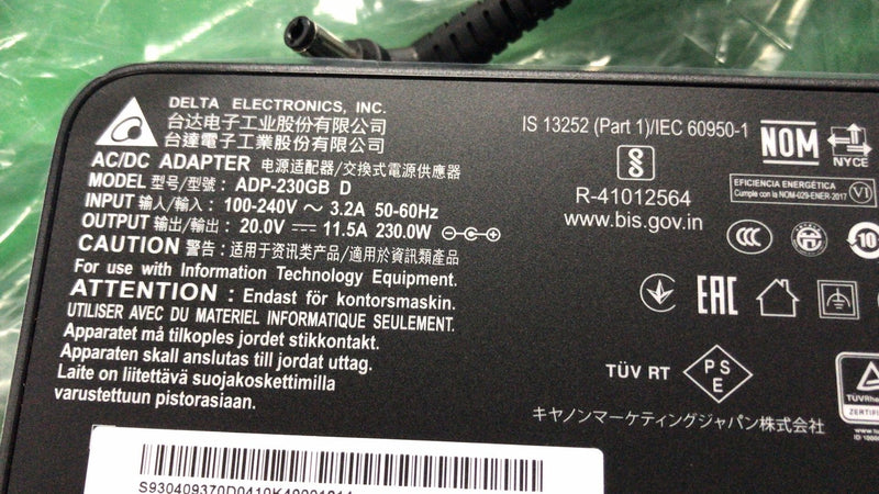 New Original MSI GS66 Stealth I7 I9 RTX2070 RTX2080 ADP-230GB D 230W 20V 11.5A Ac Adapter