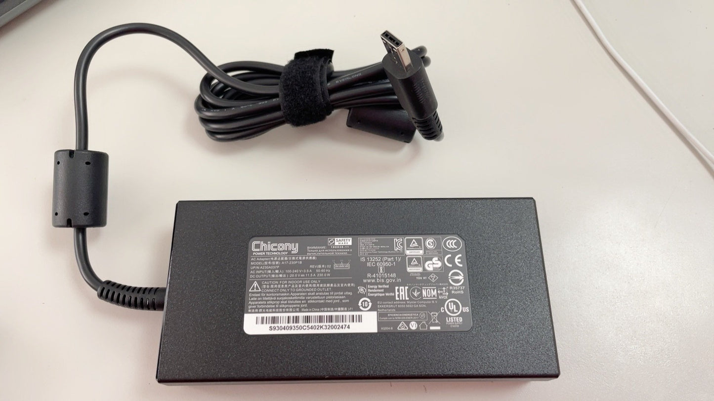New Original MSI Raider 10UG-031CA A17-230P1B Chicony 230W 20V 11.5A AC Adapter@