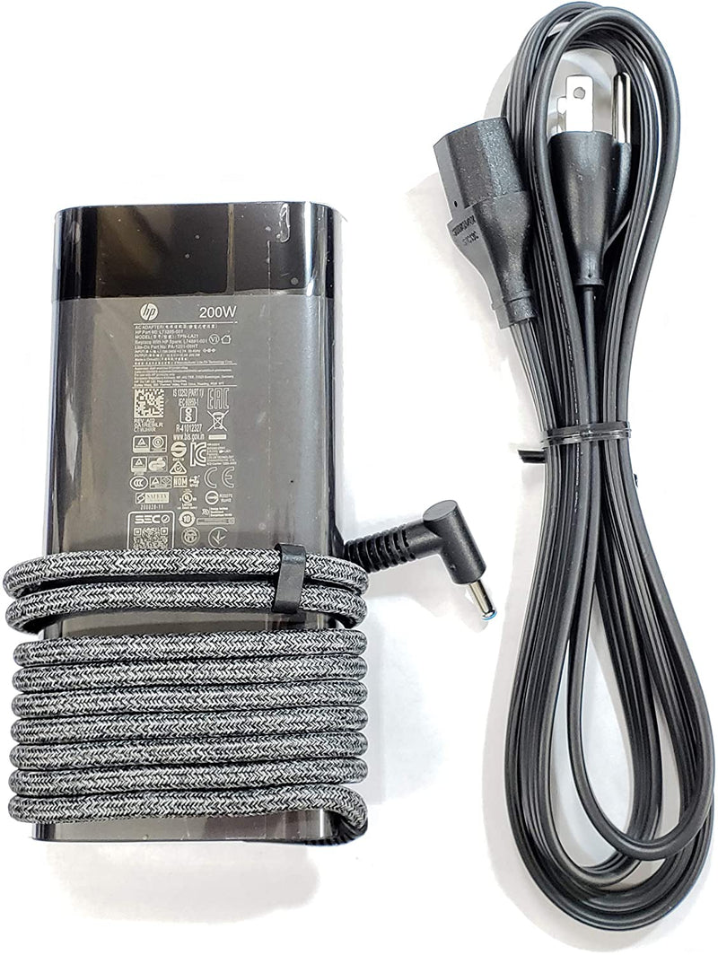 New Replacement For HP 200W AC Adapter For HP OMEN 15 15t 17 17t ZBook 15 17 G3 G4 G5 ZBook Studio G3 G4 G5 Pavilion Gaming 15-cx, Compatible P/N: L73385-001, TPN-LA21, L74881-001, PA-1201-08HT.