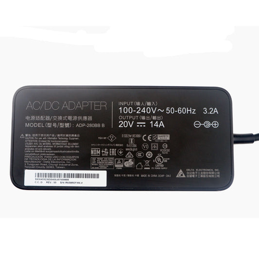 New Original MSI GE75 Raider 8SG-096CA ADP-280BB B Delta 280W 20V AC/DC Adapter@